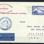 Zeppelinpost nach New York, Bostempel + L 1 Beförderung verzögert