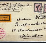 Zeppelinpost 1930 Friedrichshafen n. München, Abwurf Orly