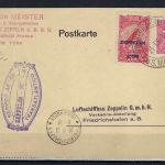 Zeppelin-Dienstkarte 1931 n. Friedrichshafen Zeppelin GmbH