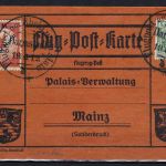 Flugpost Gelber Hund Mi IV auf Flugpostkarte , ME 280€