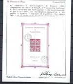 Frankreich Block 1 ° mit Attest Diena , ME 1.400€