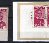 Saar / Saarland Mi 290 Br ° Paar einwandfrei, mit KB Ney , ME 80€