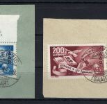 Saar Mi 297-298 mit ESt, Luxusbriefstücke, gep. Hoffmann BPP, ME 320€