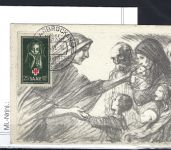 Saar / Saarland Mi 304 auf Postkarte, KM Ney BPP, ME 80€