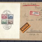 DR Block 1 auf Einschreibebrief befördert von Berlin n. Chemnitz