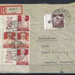 DR Berufsstände ZD S 226+239 auf Einschreibebrief 1 Pfg. überfrank.