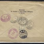 P) DAP China Kriegsgefangenenpost Tientsin-Shanghai-New York-Erfurt