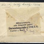 P) DAP China 1905, Amoni n. Kolberg (Pommern), Zensur XVIII A.-K., sehr selten