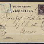 P) DAP China Feldpost Tongku, Aufgabe bei Französ. Postamt, Boxeraufstand