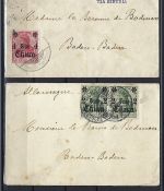 P) DAP China, 2 Briefe an Baron u. Baroness de Bodmann Baden Baden