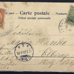 P) DAP China AK Shanghai-Elbing 1903, viol. Nebenstpl. Ostas. Inf. Reg.