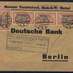 P) Memel Mi 31 II x (4) als MeF von memel n. Berlin, Geschäftsbrief