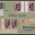 P) Memel Mi 49 ZS MiF/Einschreiben Memel n. Gelsenkirchen