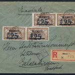 P) Memel Mi 50 MeF/Einschreiben Memel n. Gelsenkirchen
