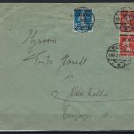 P) Memel Mi 57, 53 (2) MiF Bedarfsbrief Memel n. Neukölln