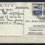 Zeppelinpost / Passagierpost nach Lauban (Schlesien)