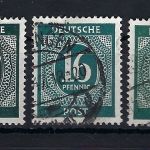 Kontrollrat I Mi 923 a, b, d ° jede MArke gepr. Arge, ME 152€