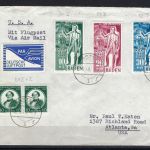 Fr. Zone Baden, Mi 50-51II, 52 I, 53 II/I auf Brief