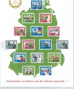 DDR Block 19 (3) mit 3 versch. Stempeln