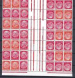 C) DR Hindeburg WZ-Waffel, Partie ZD´s ** Aufl. Spezials., ME ca. 4230€
