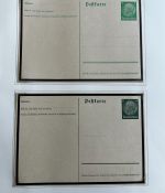 C) 3. Reich Partie von 34 Ganzsachen in ungebrauchter Erhaltung