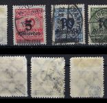DR Mi 332-337 A/B °, 333 A, 334-336 B gep., ME 640€