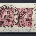 Hufeisenstempel Danzig aus Mi 33a Paar, Wiegand BPP, Spalink 7-2, 500€