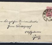 Hufeisenstempel Bütow, auf DR Mi 33 als ef