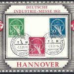 Berlin Mi 68-70 auf Hannover Messekarte, gepr. Schlegel BPP, ME 600€