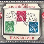Berlin Mi 68-70 auf Hannover Messekarte, gepr. Schlegel BPP, ME 600€
