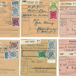 Bund 1951, Lot Posthorn Paketkarten, dabei Mi 125 Bogenteil