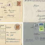 Bund 1951, Lot Belege / Karten Posthorn, dabei 70 - 90 pfg. EF