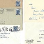 Bund 1951, Lot Belege / Karten Posthorn, dabei 70 - 90 pfg. EF