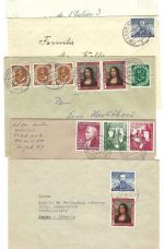 Bund Belege 1951-1953, Lot Belege / Briefstück