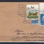 Bund 1952, Mi 160, 161 MiF je vom Oberrand, Bedarfsbrief