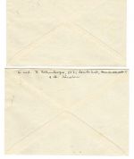 Bund 1953 2 Belege mit Mi 151+163 und 163 Paar als FDC