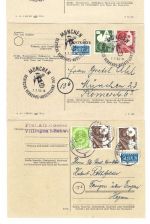 Bund 1951-1953, Lot Belege / Karten aus Mi 167-170