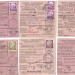 Bund 1954, Lot Heuss I Paketkarten EF / MiF, 7 Stück