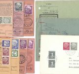Bund 1954-1961, Lot Belege / Paketkarten , meist Heuss I