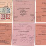 Bund 1954-1961, Lot Belege / Paketkarten , meist Heuss I