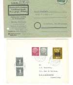 Bund 1954-1961, Lot Belege / Paketkarten , meist Heuss I