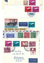 Bund 1954-1955, Lot Belege / Karte