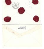 Bund 1956, 2 Belege Wertbrief Deu. und LuPo USA, Heinrich v. Stephan