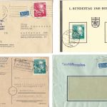 Bund 1949, Lot Mi 111-112 mit FDC, Bedarf, PSo 1
