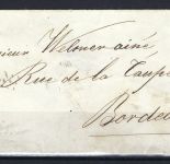 Frankreich 1852 Mi 4 c als EF von Touluse n. Bordeaux , früher Brief