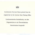 Liechtenstein 2 Gedenkblocks Originalsticher der AT-Staatsdruckerei