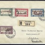 Liechtenstein Mi 78-81 Einschreibebrief Triesenberg n. bern