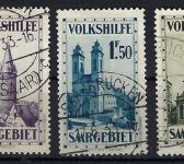 Saargebiet Mi 161-166 ° (ohne 167) gep. Hoffmann BPP, ME 440€