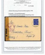 Kontrollrat I Mi 934d, EF Zensur, Mühlacker n. Zürich, FA Schlegel BPP