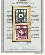 Ost Sachsen 43 BIIb+DII, 50 DII, Briefstück, FA Ströh BPP, ME 1.500€